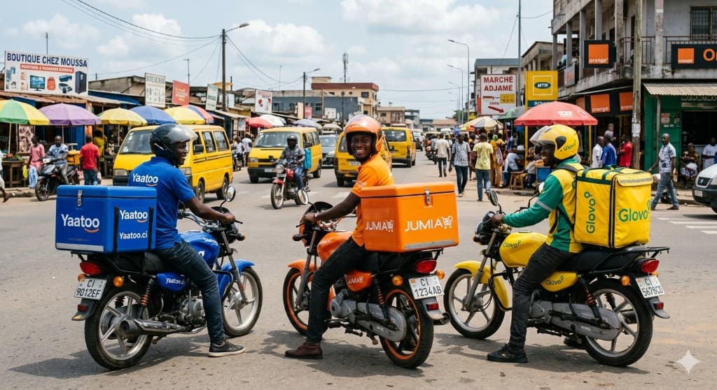 Comparatif plateformes e-commerce en Côte d'Ivoire : Jumia, Glovo, Yaatoo