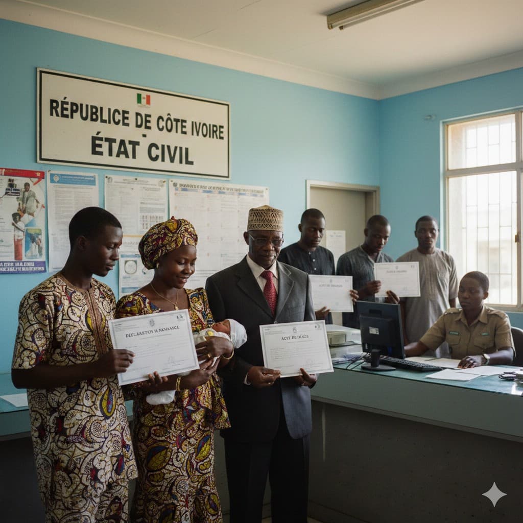 Déclarer une naissance, mariage ou décès en Côte d'Ivoire